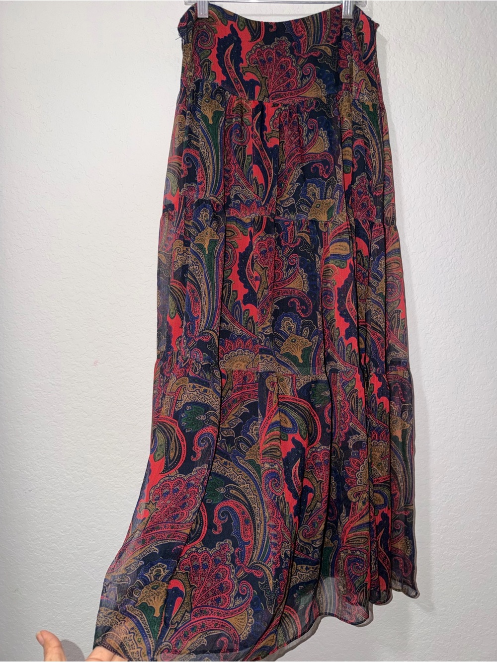 Lauren Ralph Lauren Paisley Tiered Maxi Skirt - Picture 5 of 7